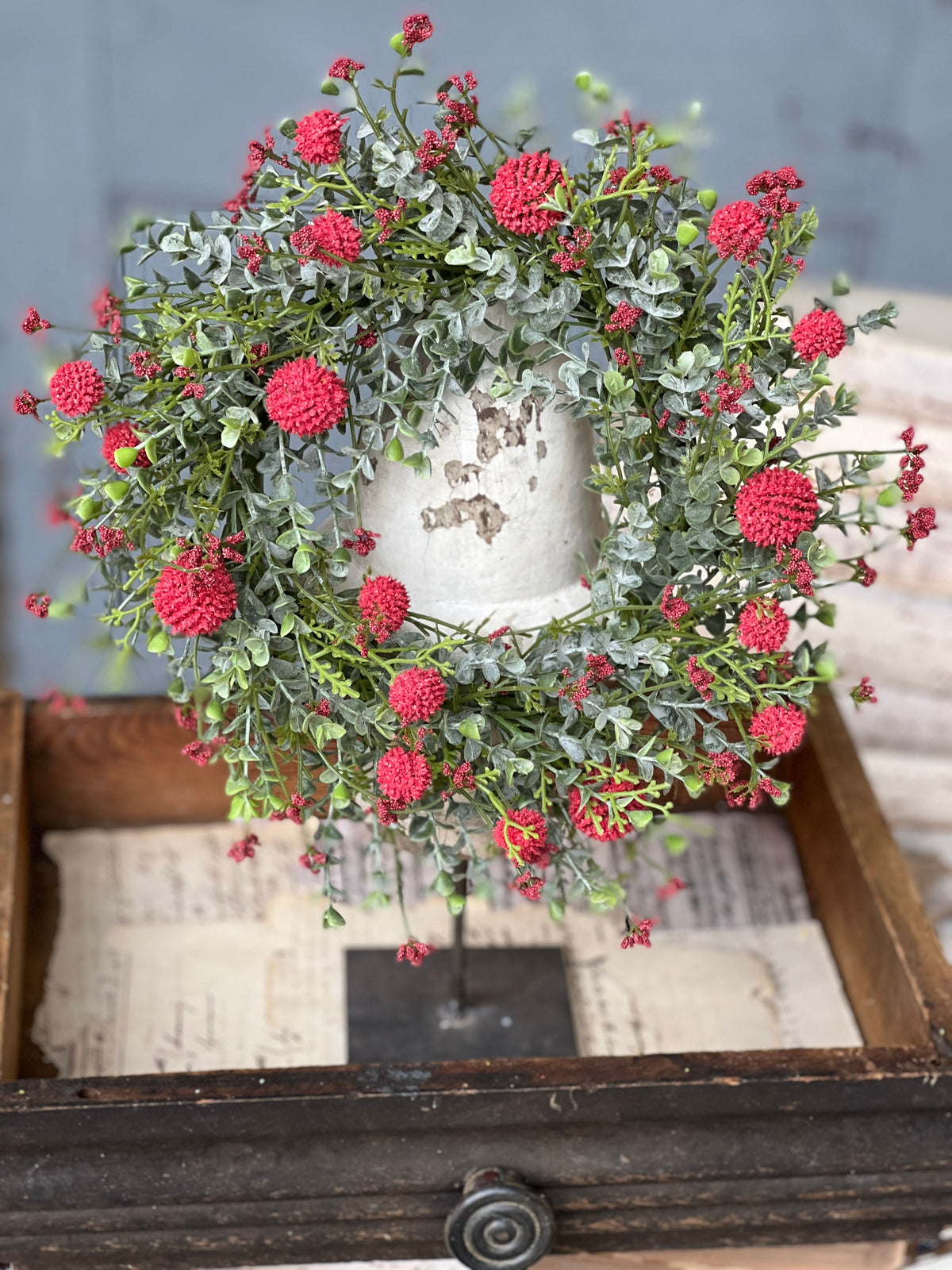 Garden Bliss Candle Ring - Large  - Red