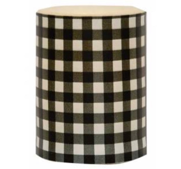 Black Buffalo Check Timer Pillar - 2 Sizes