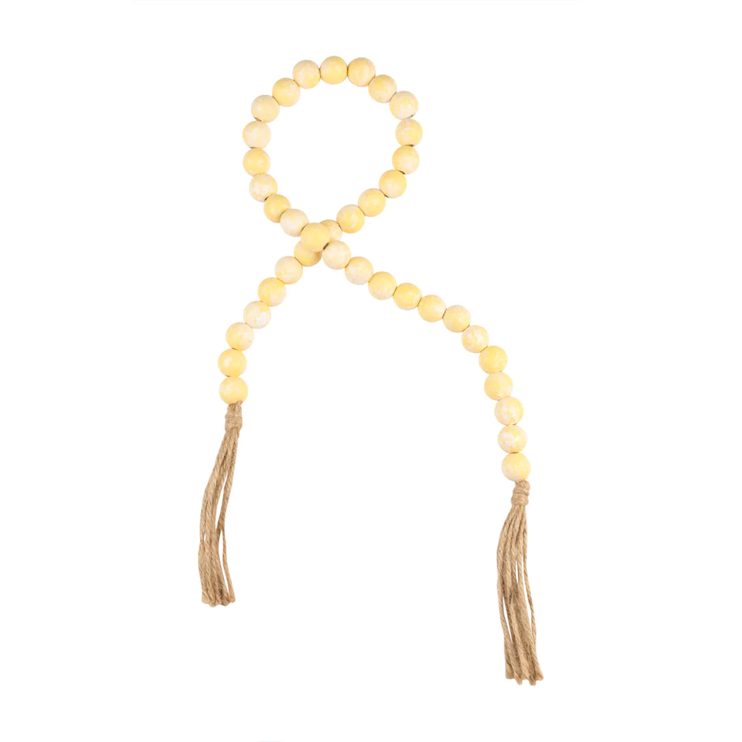 Lemon Yellow Beaded Tassel Garland