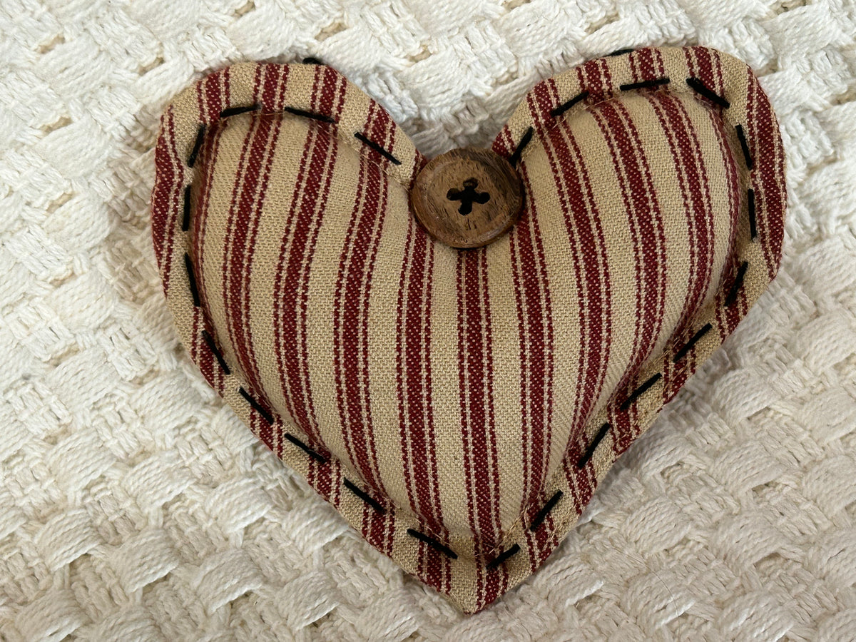 Fabric Heart Ornaments - 3 Styles