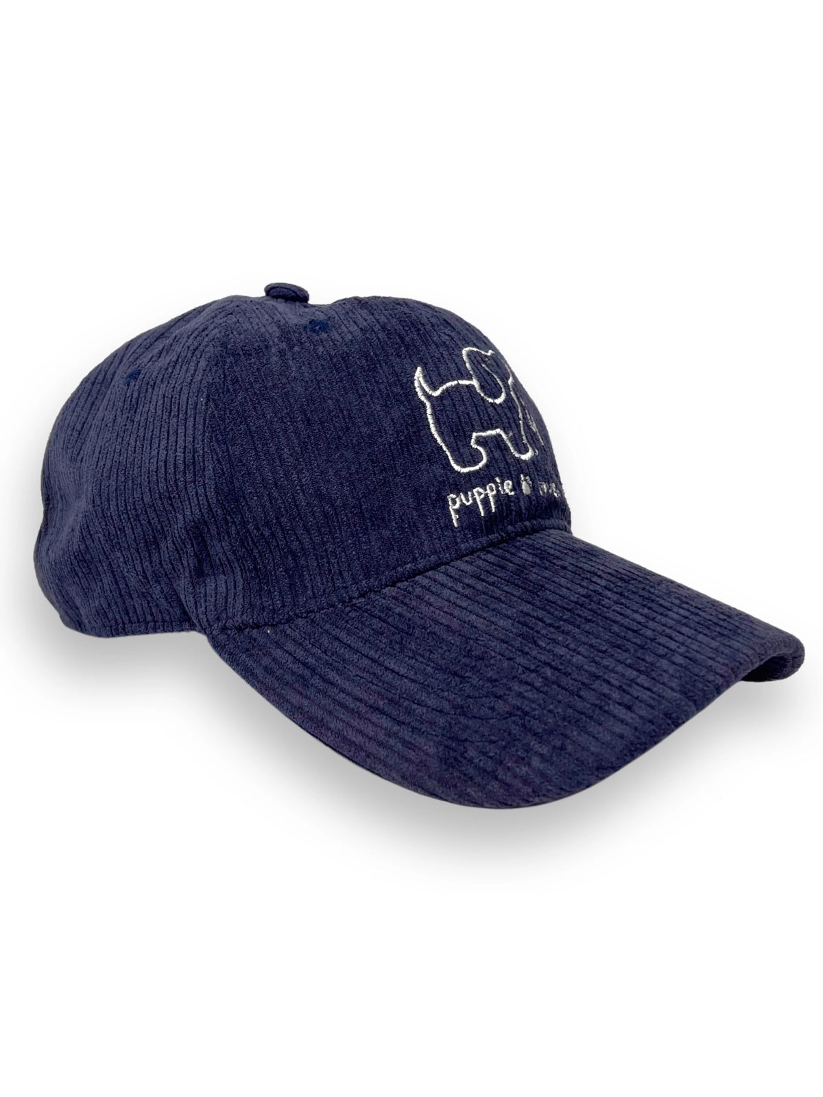 Puppie Love Corduroy Hat - Navy