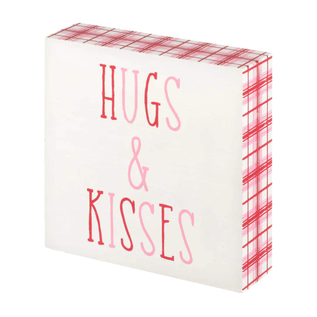 Hugs and Kisses Block Sign