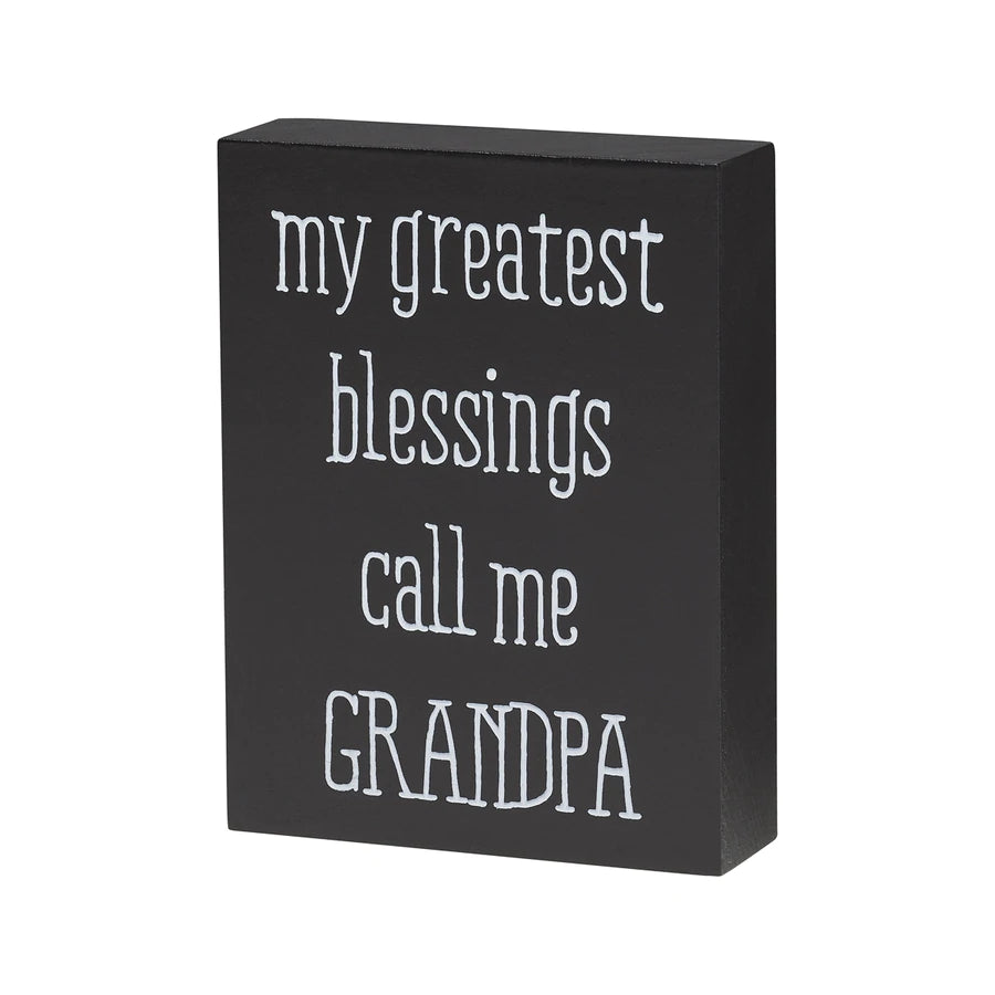 Blessings Grandpa Block Sign
