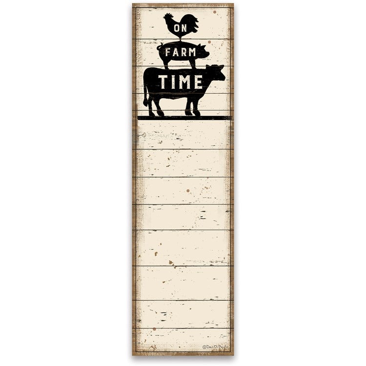On Farm Time List Notepad