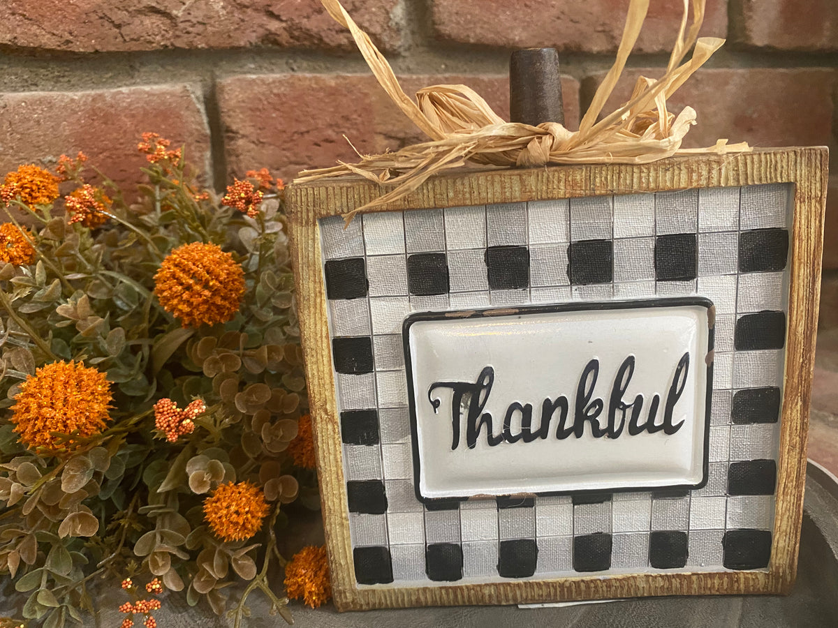 Black &amp; White Sentiment Pumpkins - 3 Styles