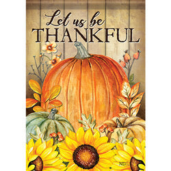 Pumpkin &amp; Sunflower Trio Garden Flag