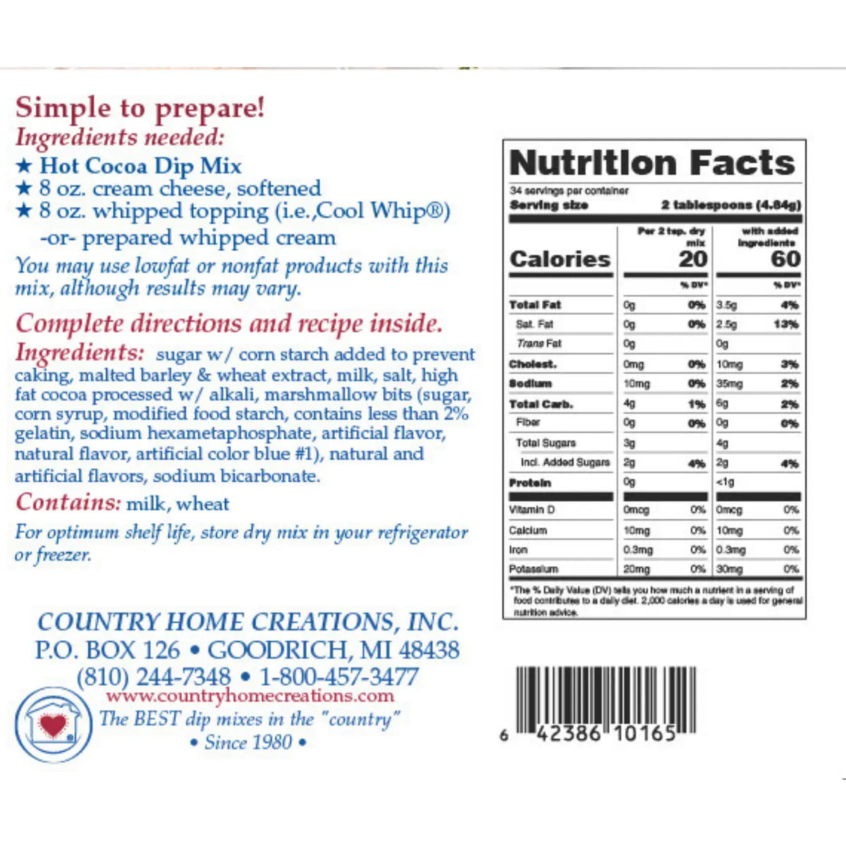 Hot Cocoa Dip Mix