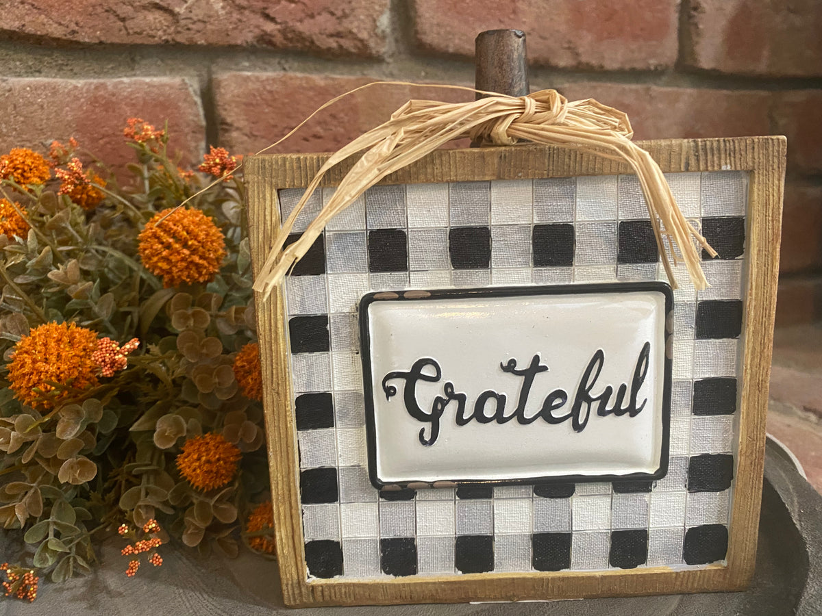 Black &amp; White Sentiment Pumpkins - 3 Styles