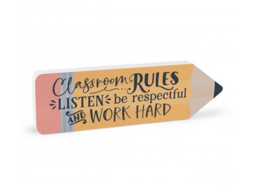 Classroom Rules Shaped Pencil
