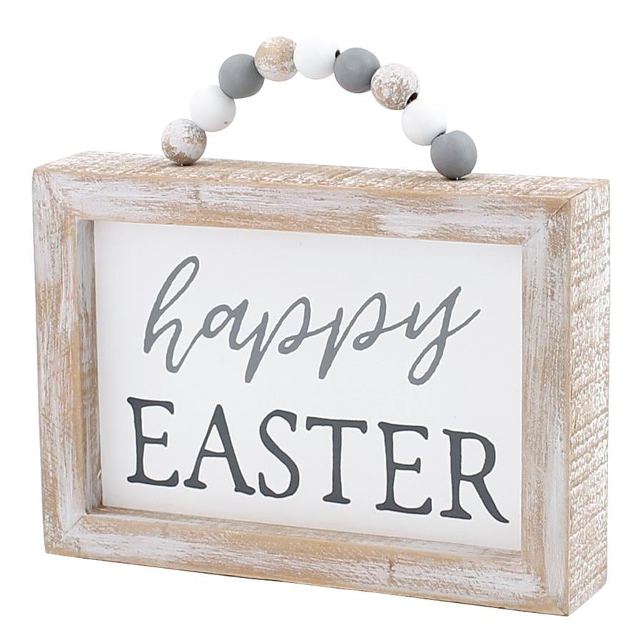 Easter Framed Sign with Beads