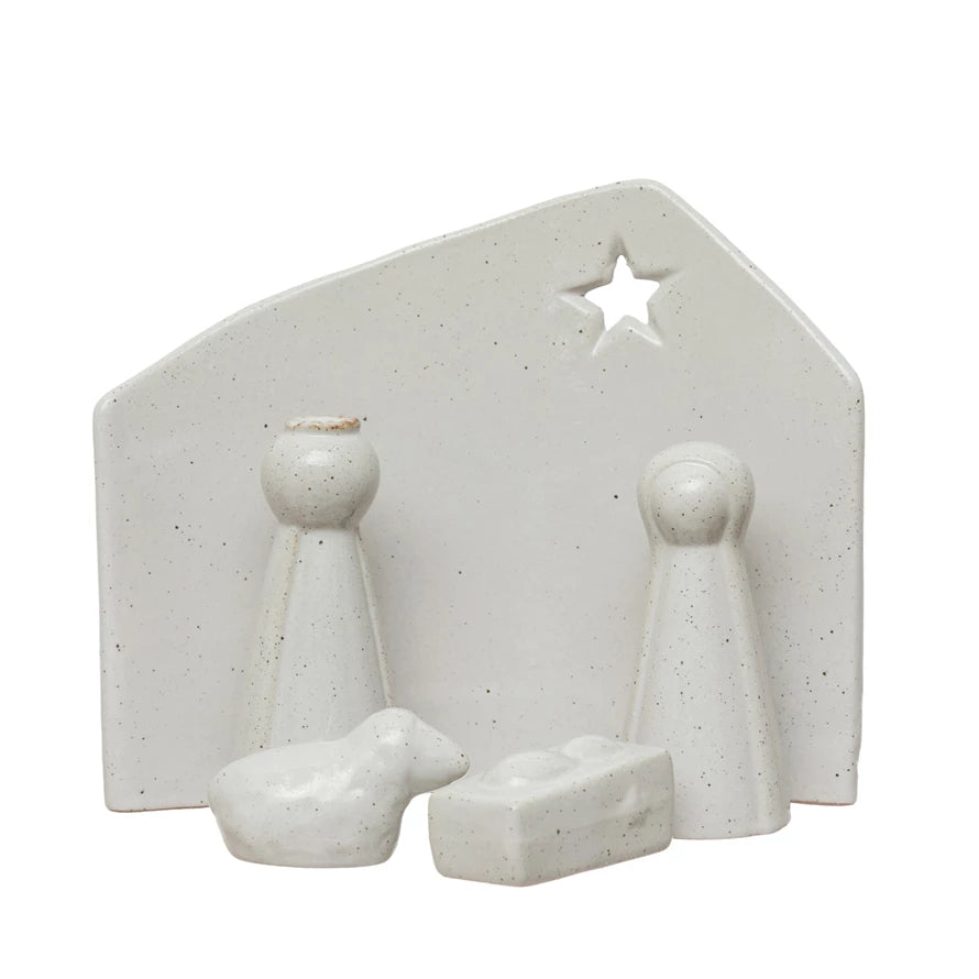 Stoneware Nativity - Set of 5