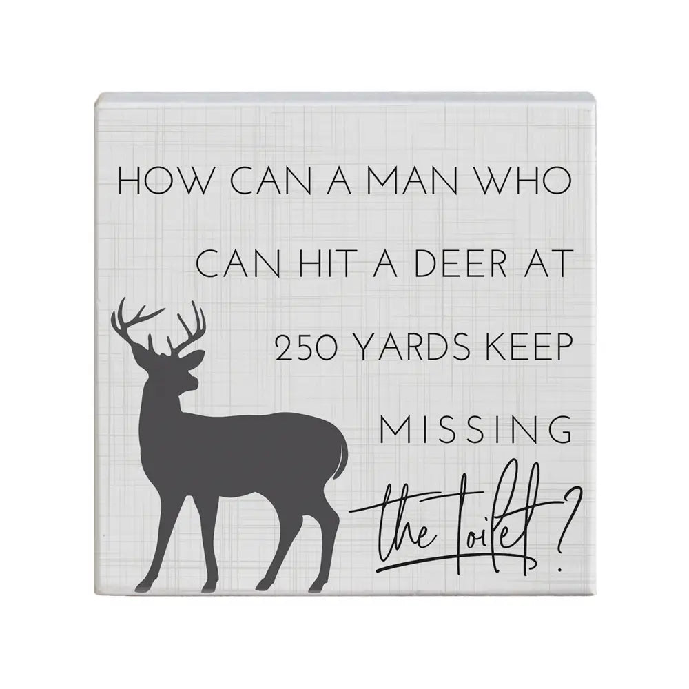 250 Yards Deer Wood Sign