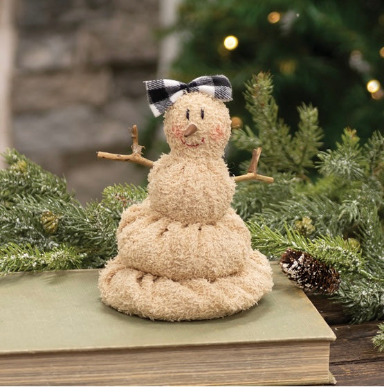 Buffalo Check Bow Melting Snowman