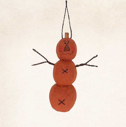 Mini Fabric Jack-o-Lantern Ornament