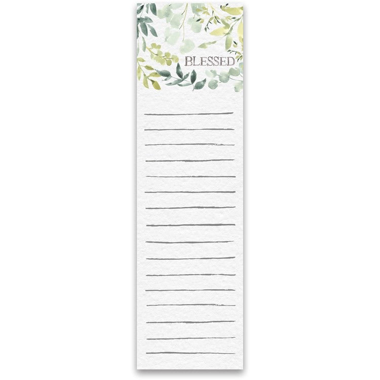 Blessed Watercolor List Notepad