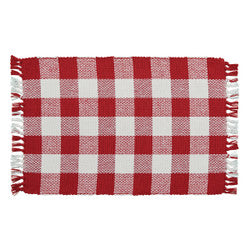 Wicklow Check Placemat - Red & Cream