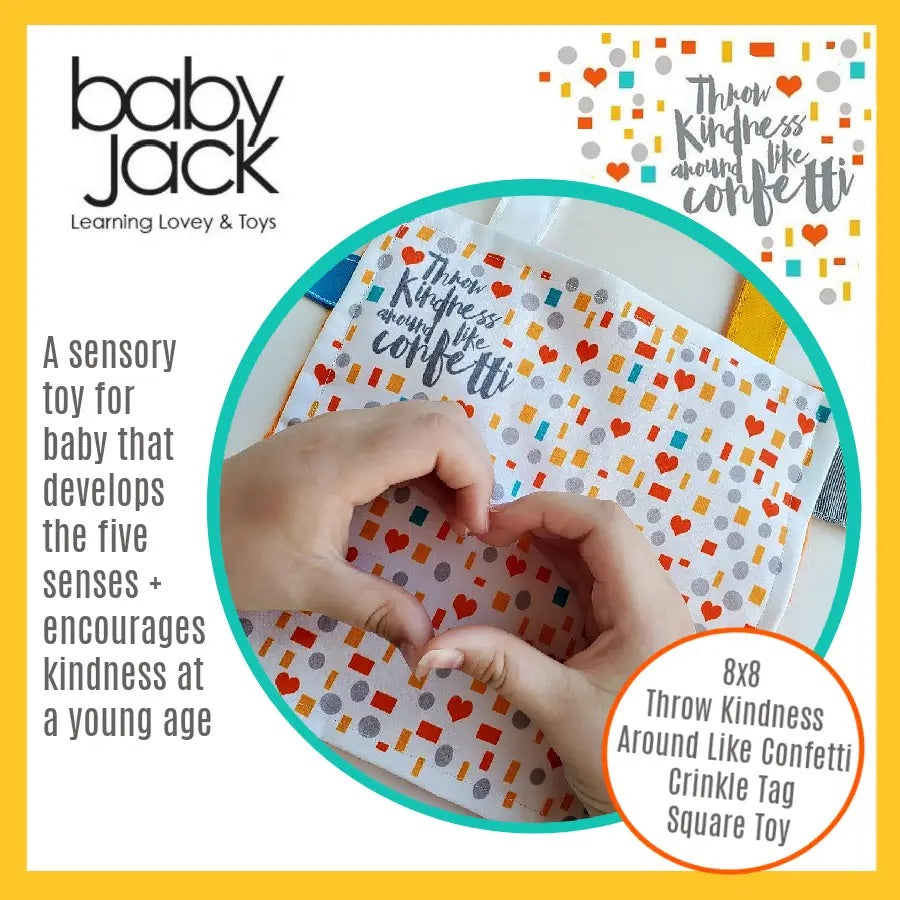 Kindness Crinkle Tag Square Toy