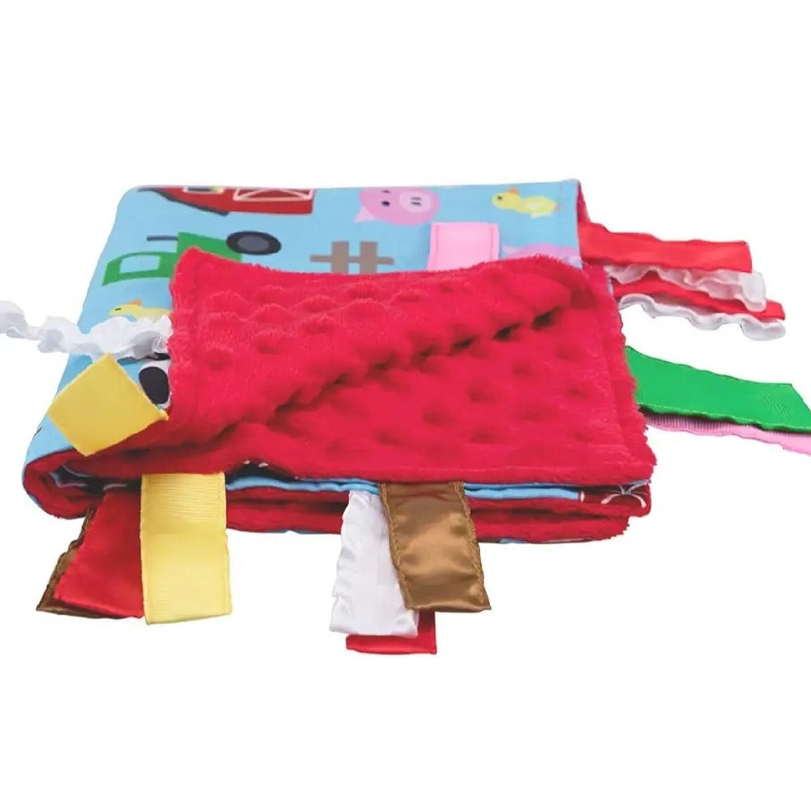 Farm Animals Tag Blanket Lovey