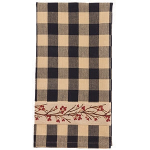 Primitive Berry Vine Check - Towel