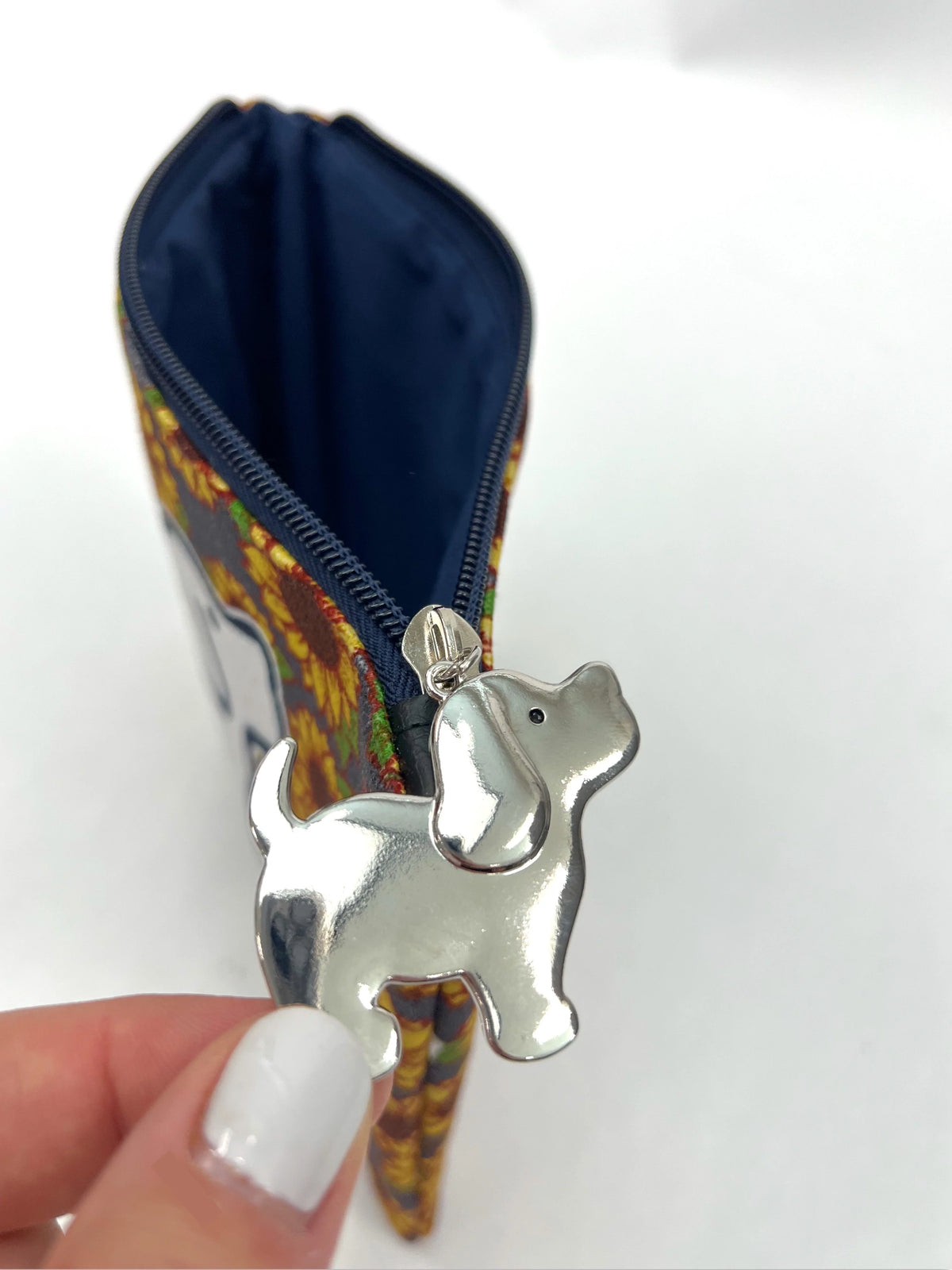 Puppie Love Sunflower Pup Zipper Pouch