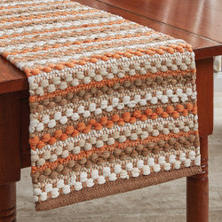 Pumpkin Seed Chindi 54” Table Runner