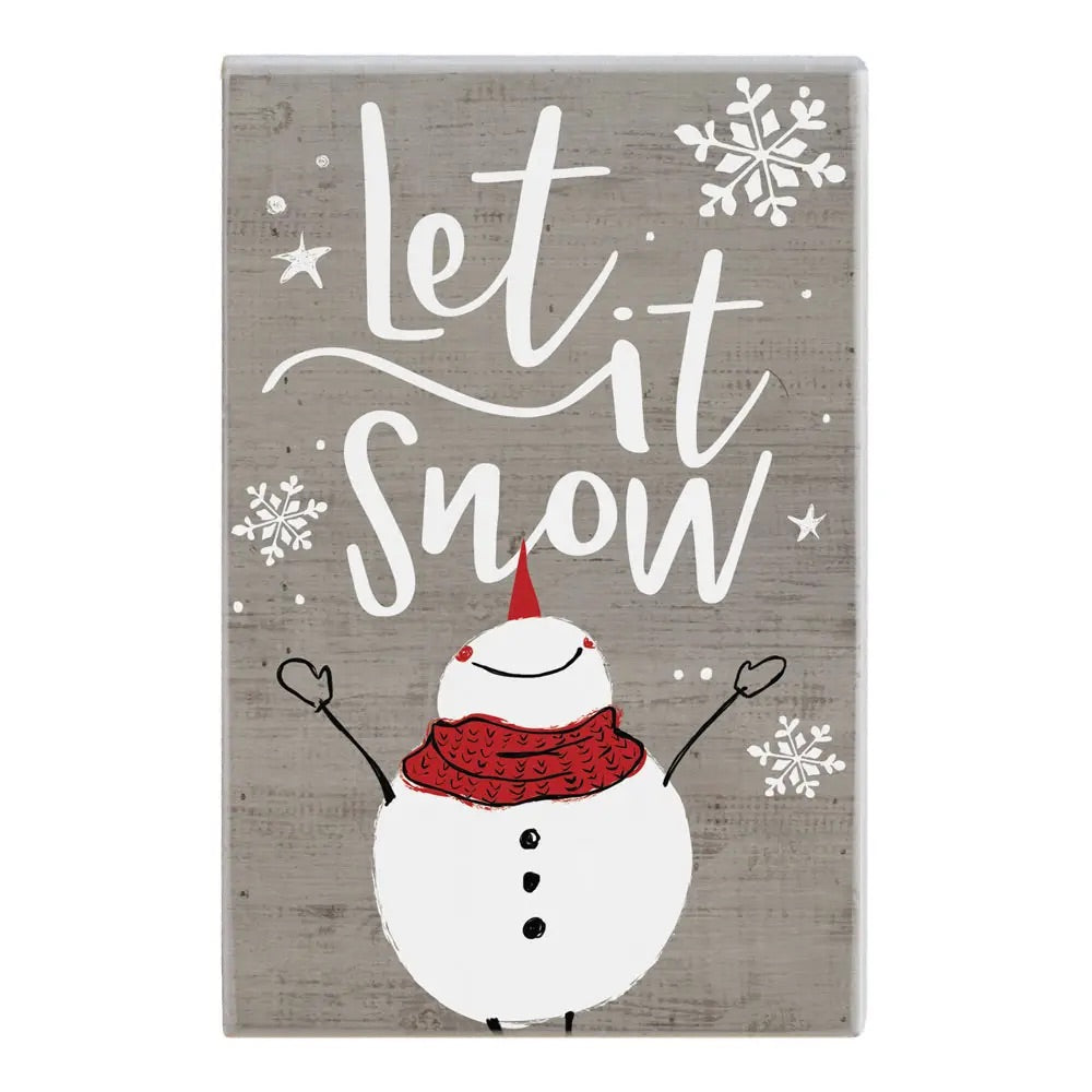 Let it Snow Block Sign