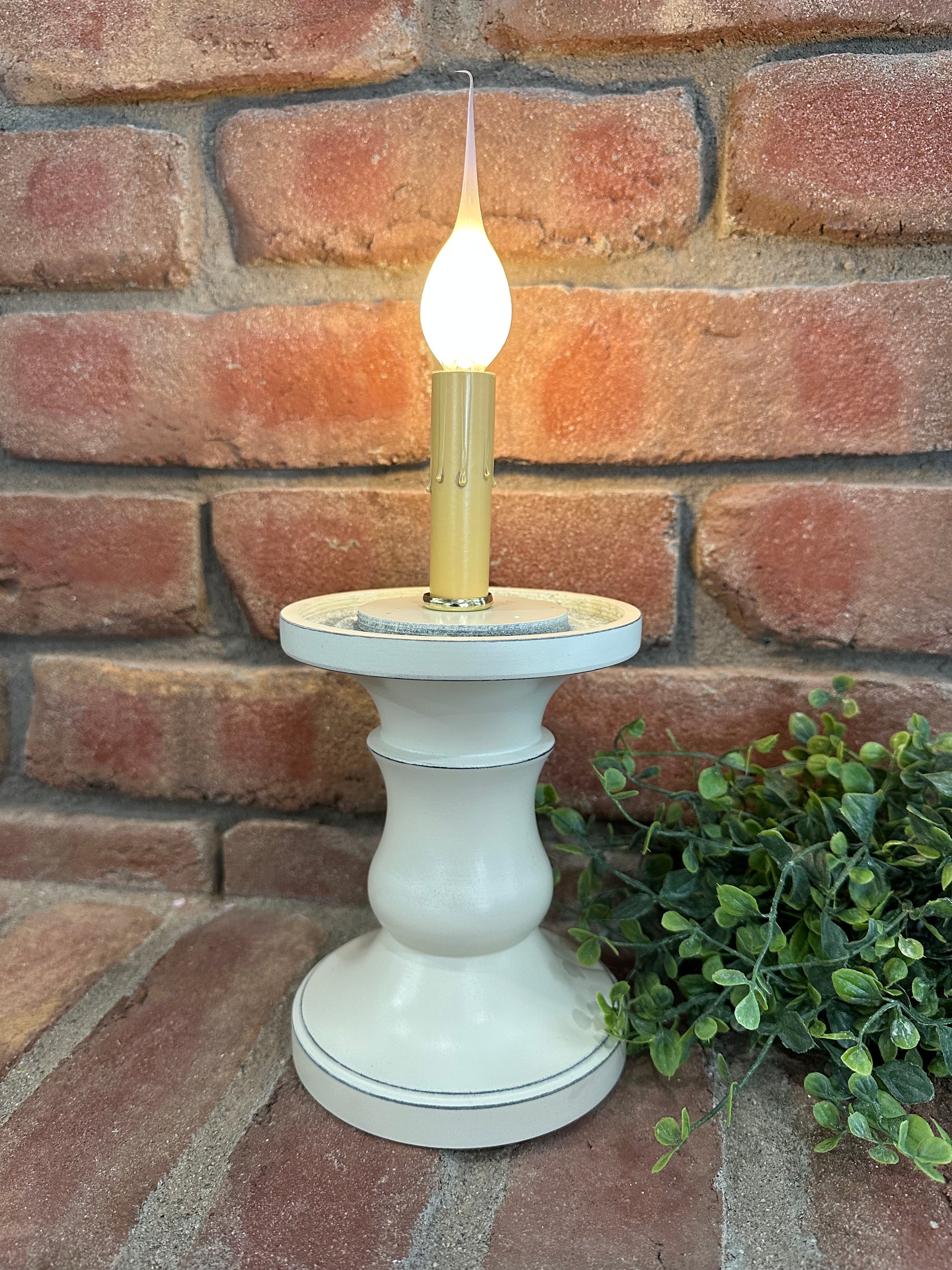 White Heritage Pedestal  Base for Candle Sleeves