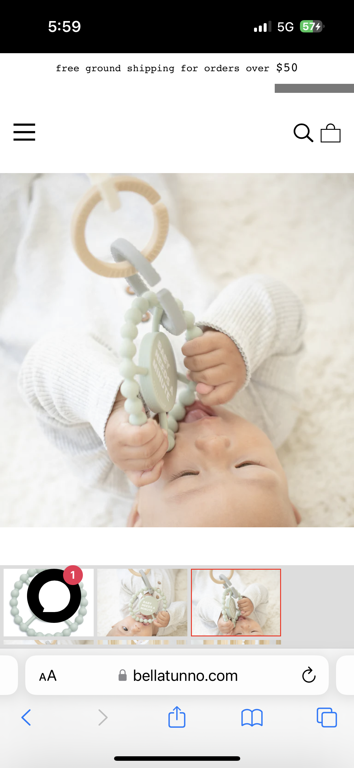 Baby Needs A Minute Happy Teether