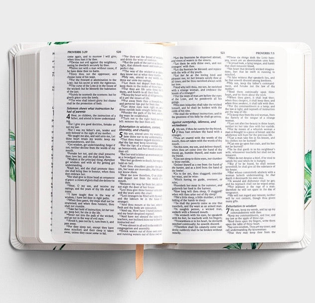 KJV On the Go Bible - White Floral