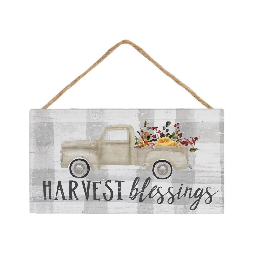 Harvest Blessings Hanging Sign