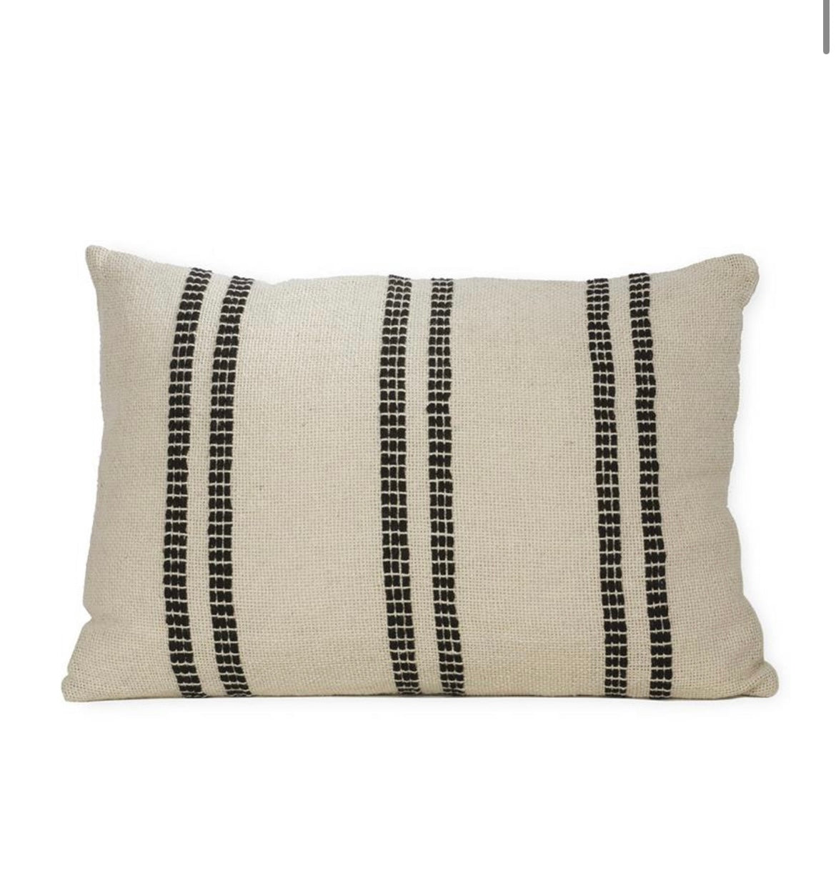 Cotton Double Stripe Lumbar Pillow