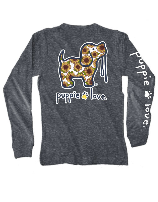 Puppie Love Sunflower Long Sleeve Tee