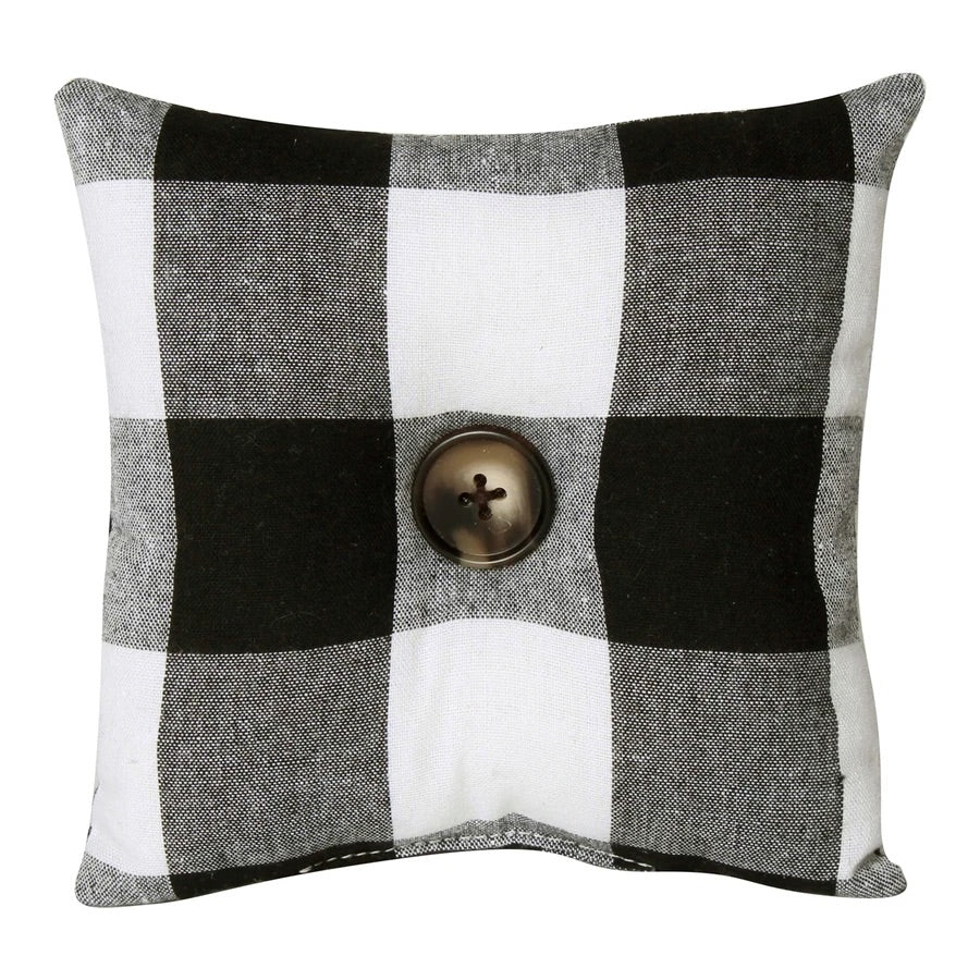 Black &amp; White Check Mini Pillow