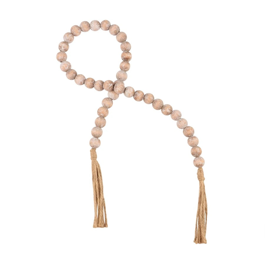 Wood Beaded Tassel - 3 Colors