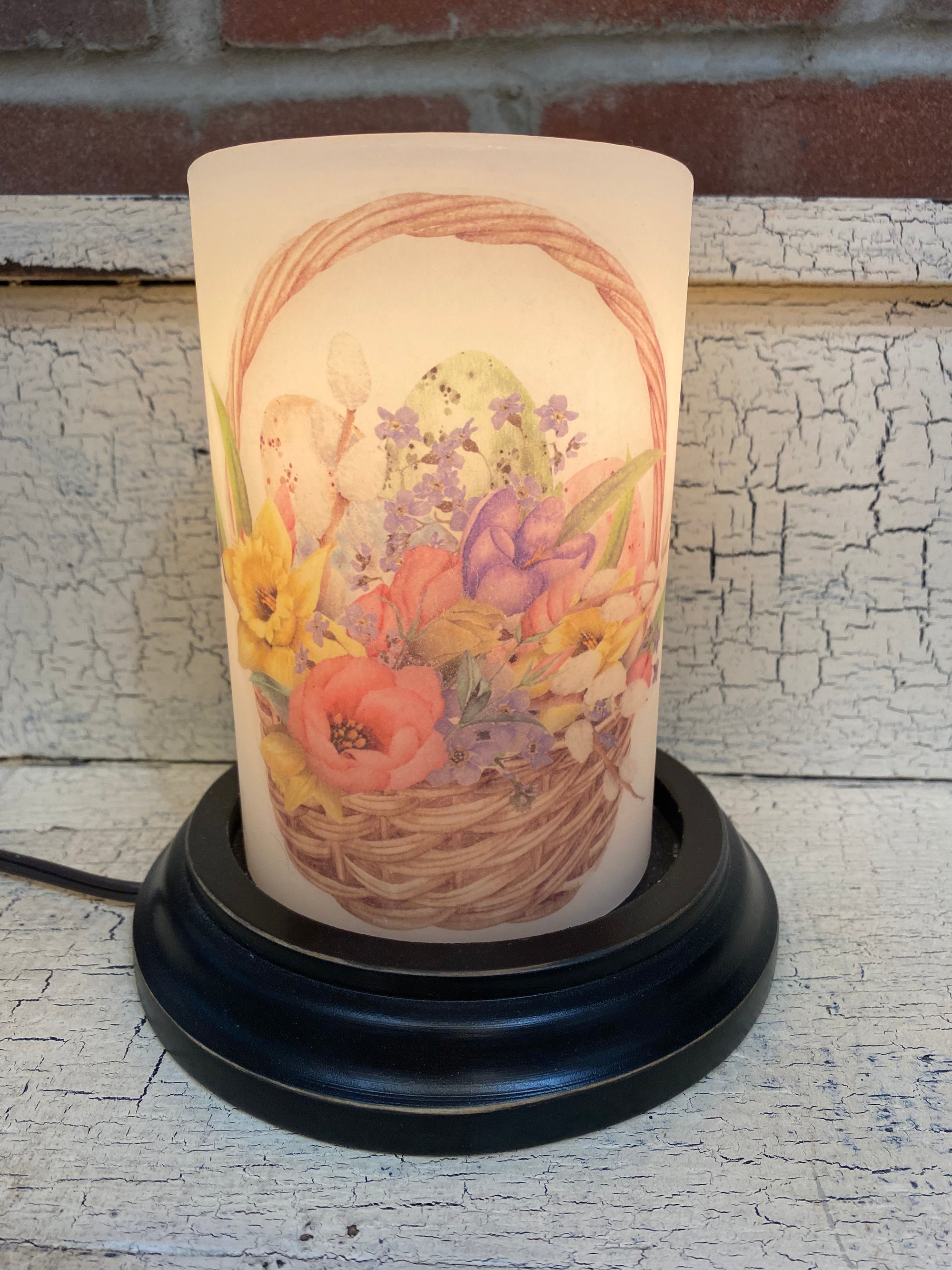 Basket Eggs and Flowers Candle Sleeve