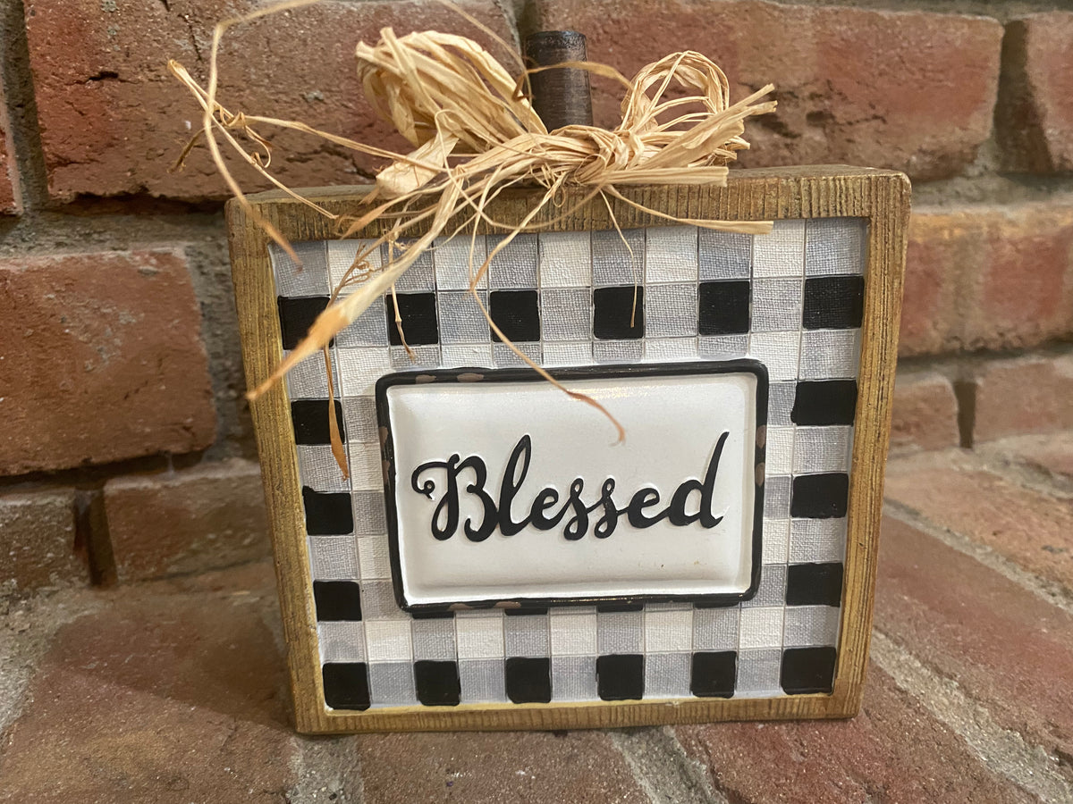 Black &amp; White Sentiment Pumpkins - 3 Styles