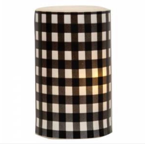 Black Buffalo Check Timer Pillar - 2 Sizes