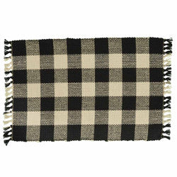 Wicklow Check Placemat - Black/Tan