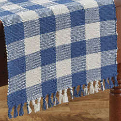 Wicklow Check 36” Table Runner Blue