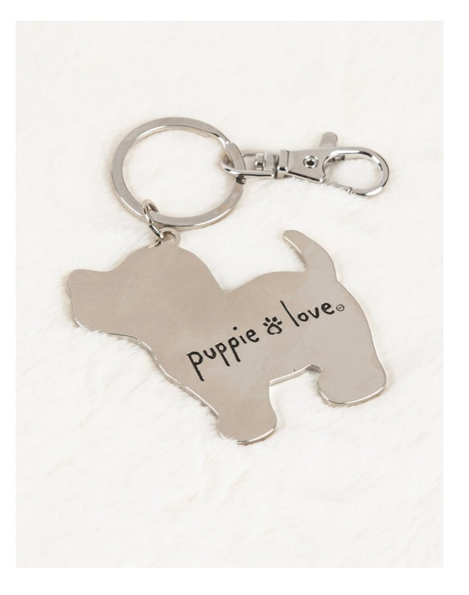 Puppie Love Rainbow Pup Key Ring