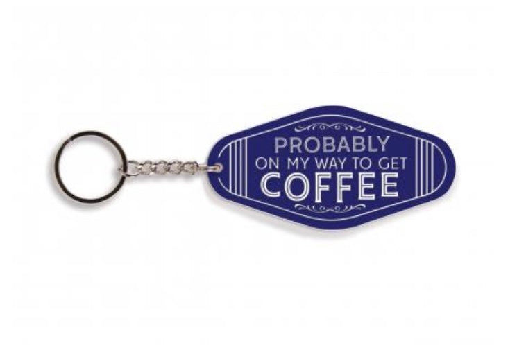 Vintage Engraved Coffee Key Chain