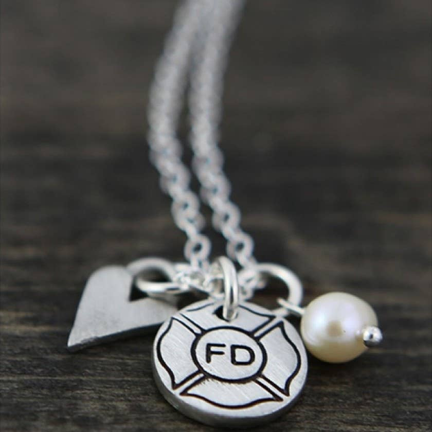 My Heart Belongs to a Fireman Necklace