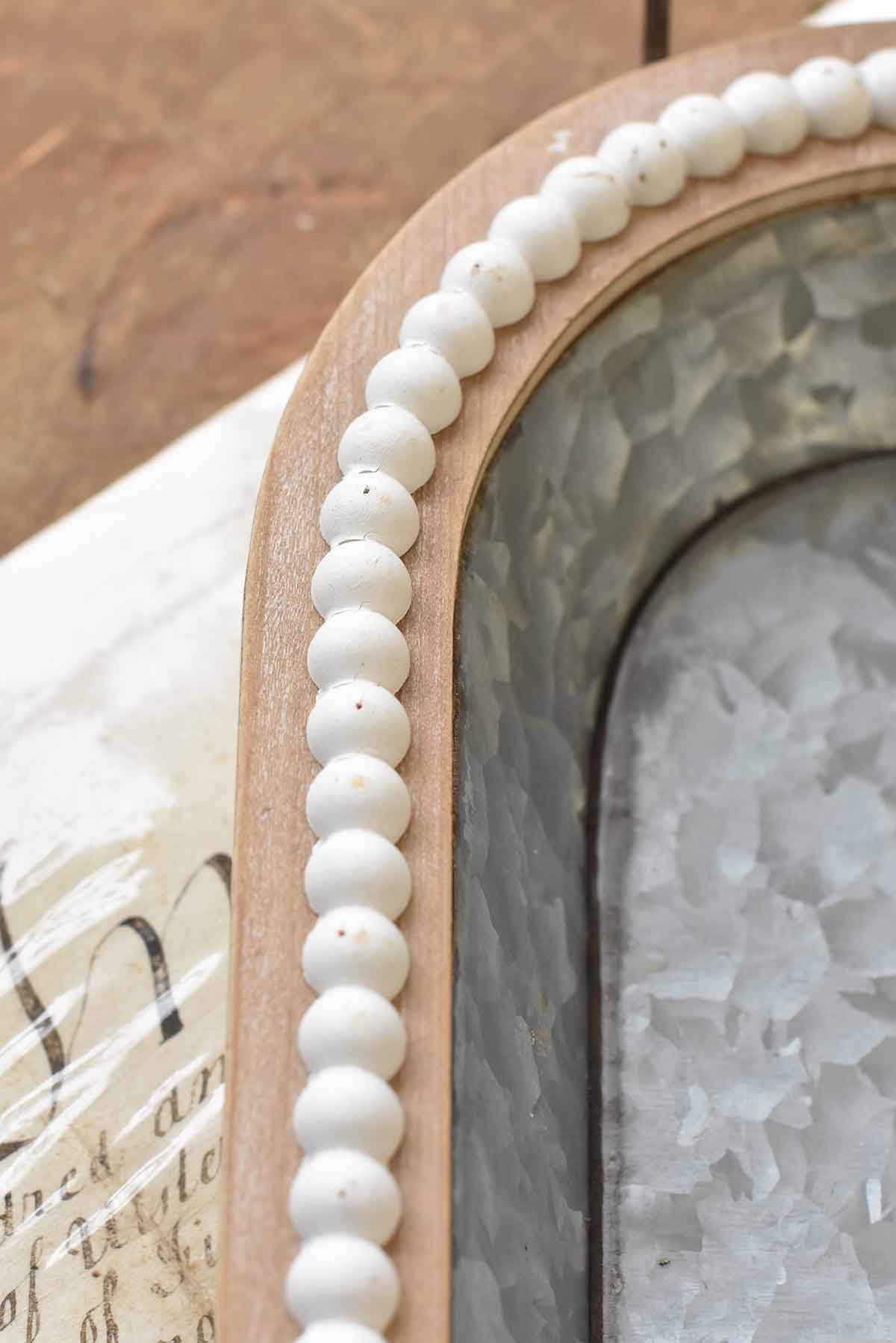 Beaded Oblong Galvanized Trays - 2 Sizes