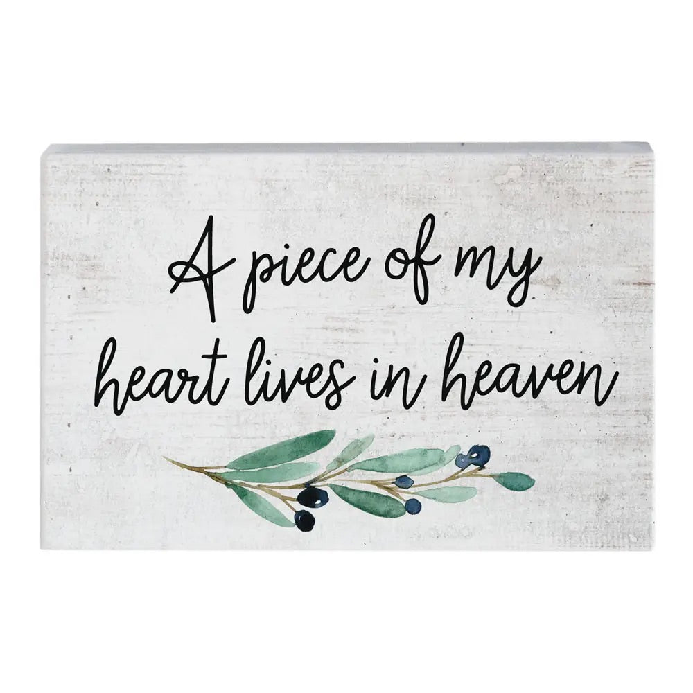 Piece of My Heart Wood Block Sign