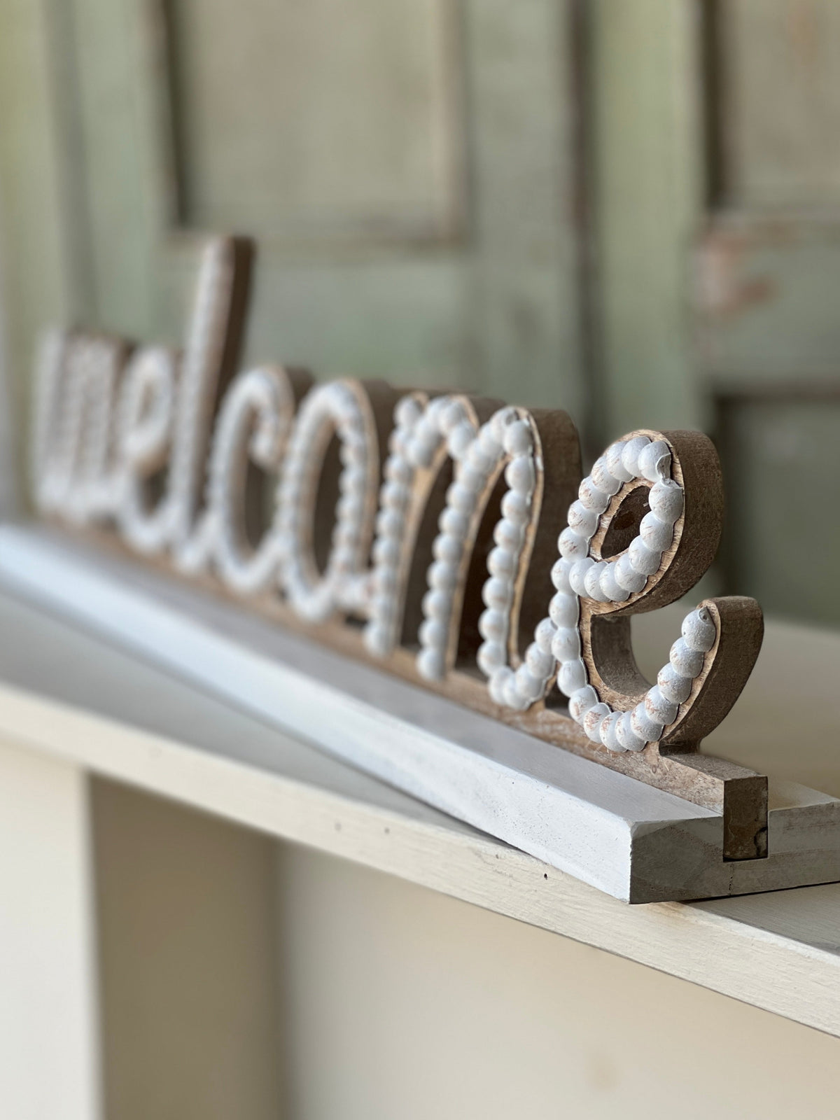 Beaded Welcome Sign
