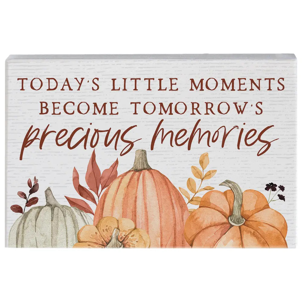 Today’s Moments Pumpkin Block Sign