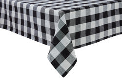 Wicklow Check Tablecloth - Black &amp; Cream