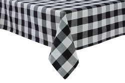 Wicklow Check Tablecloth - Black & Cream
