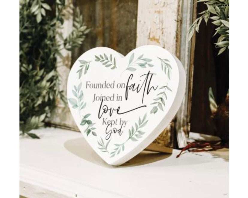 Founded on Faith Shaped Heart