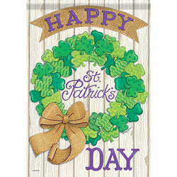 St Patrick’s Day Wreath Garden Flag